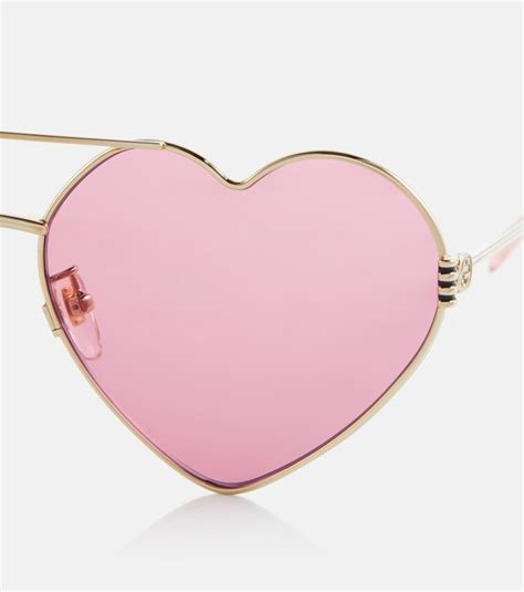 gucci heart sunglasses|unisex gucci sunglasses.